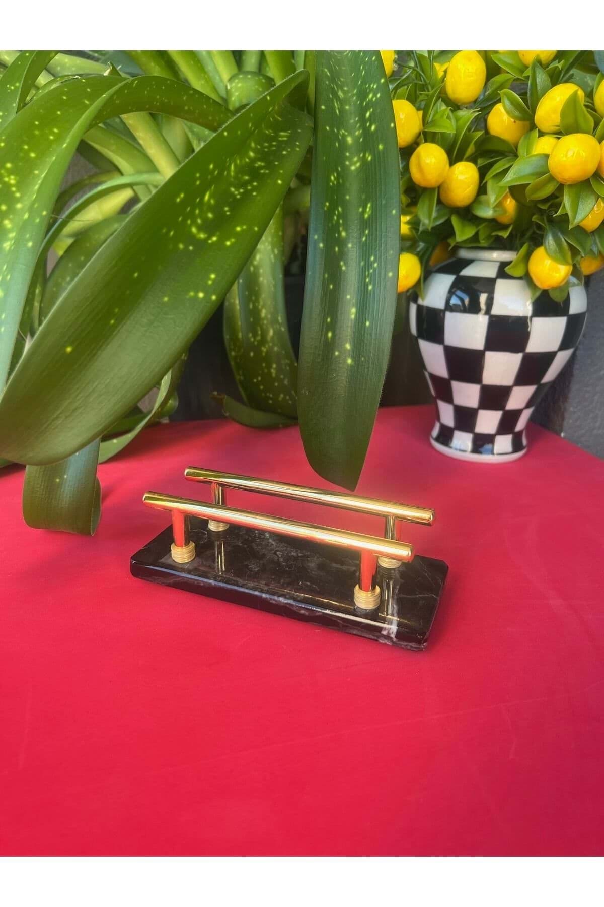 Siyah Mermer Gold Peçetelik resmi