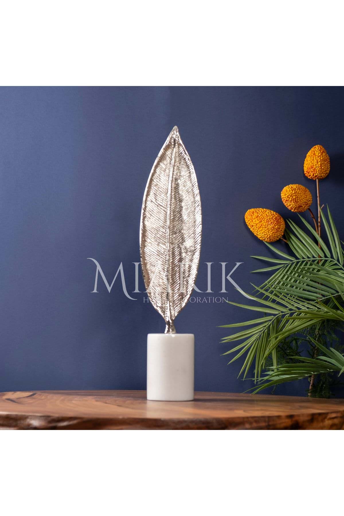 Dekoratif Dik Yaprak 2li Obje resmi