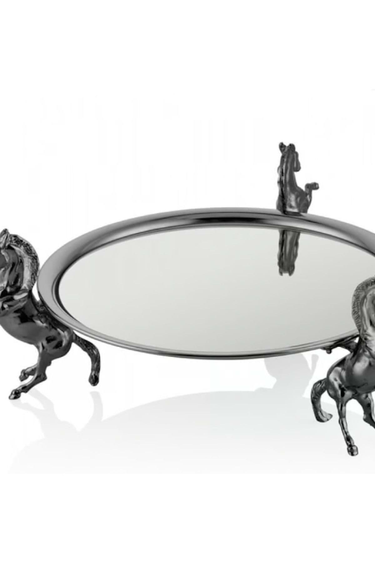 Dekoratif Aynalı Atlı Sunumluk resmi