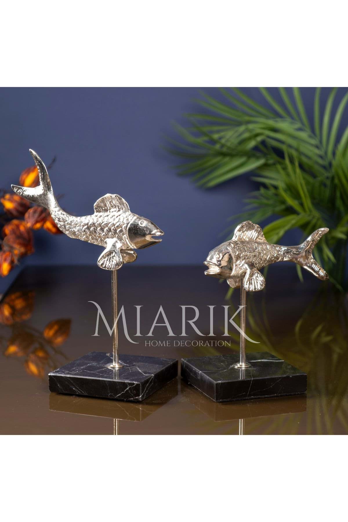 Dekoratif Balık Dekor Obje 2li resmi