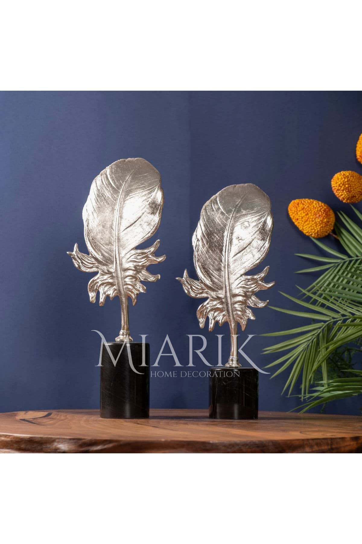 Dekoratif Tüy Dekor Obje Aksesuar 2li resmi