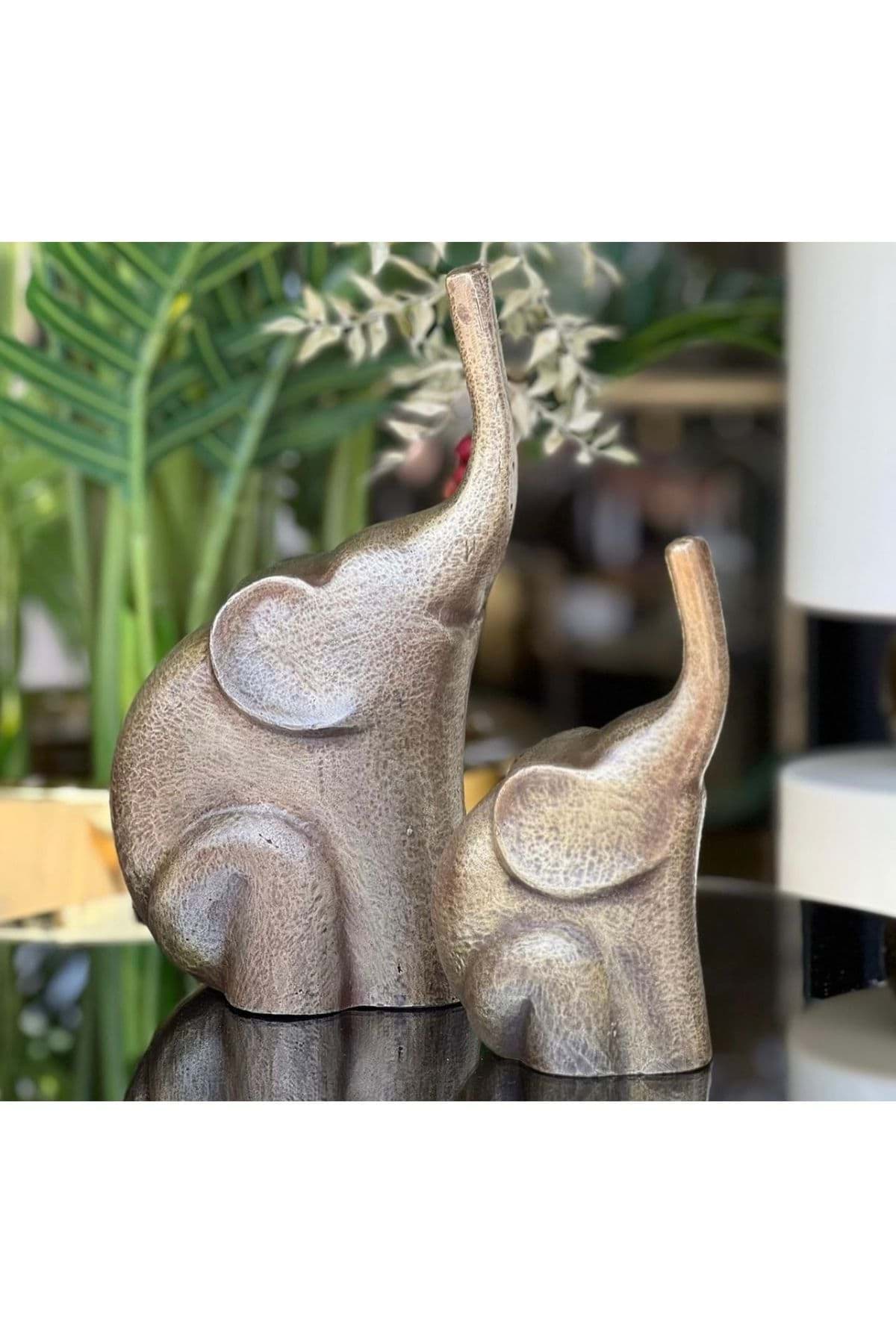 Dekoratif 2li Fil Obje resmi