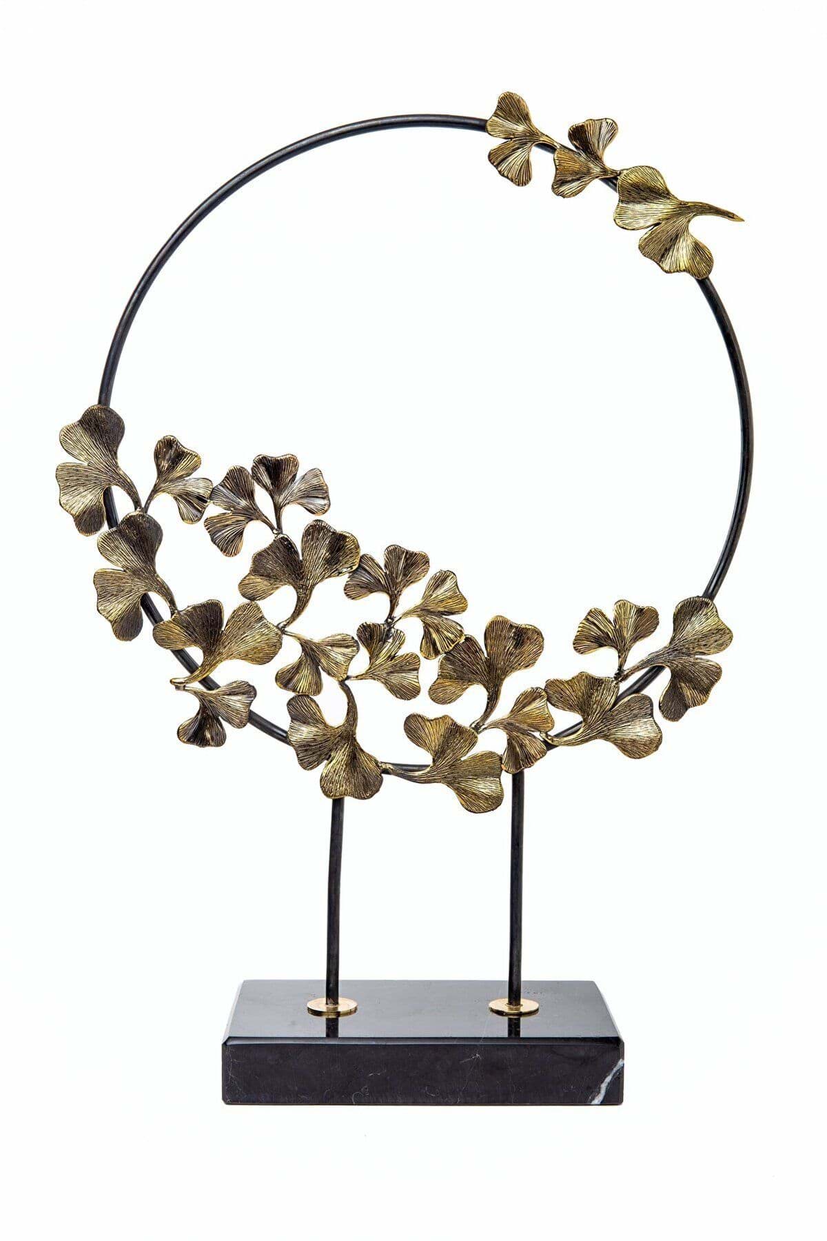 Dekoratif Ginko Yaprak Halka Obje resmi