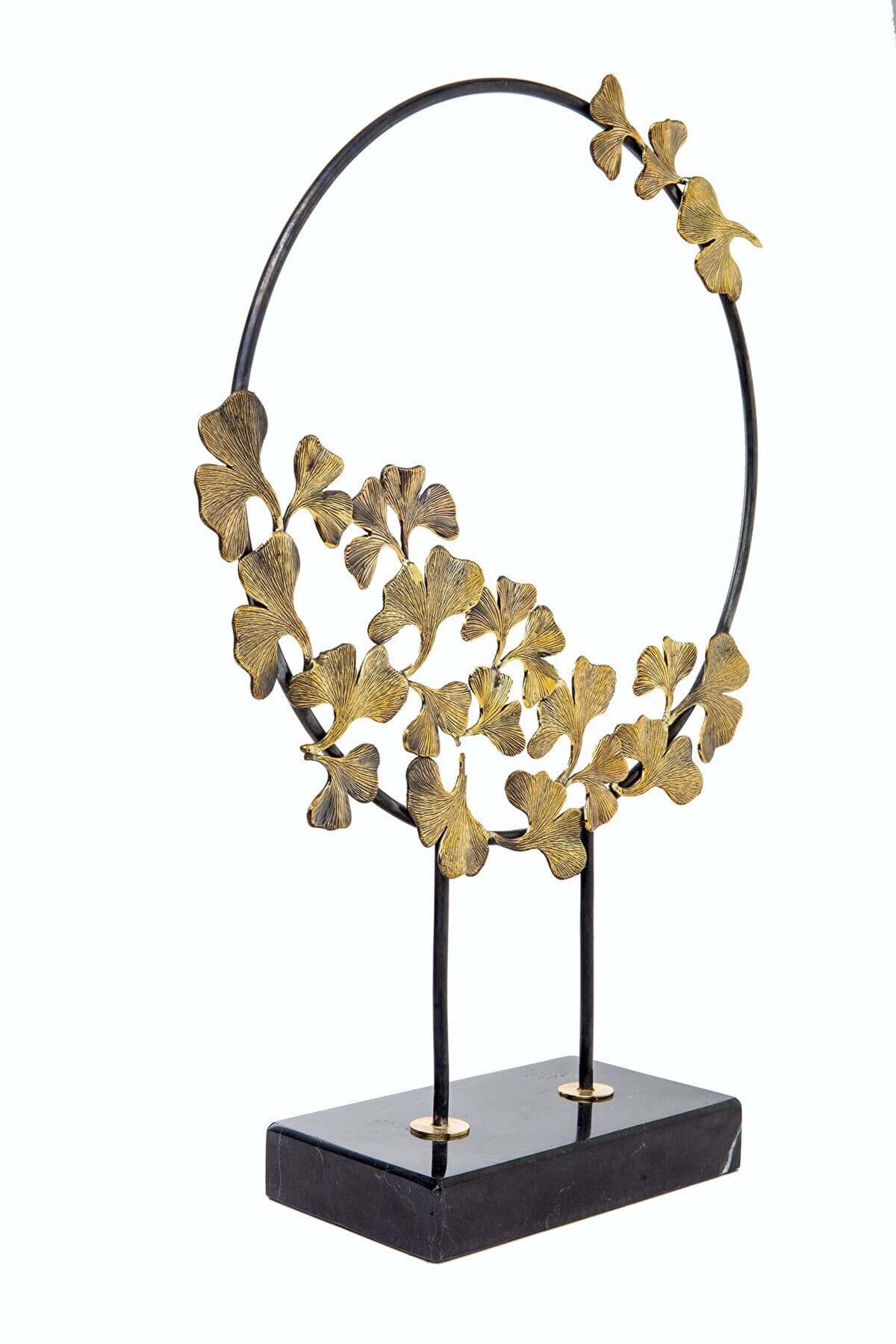 Dekoratif Ginko Yaprak Halka Obje resmi