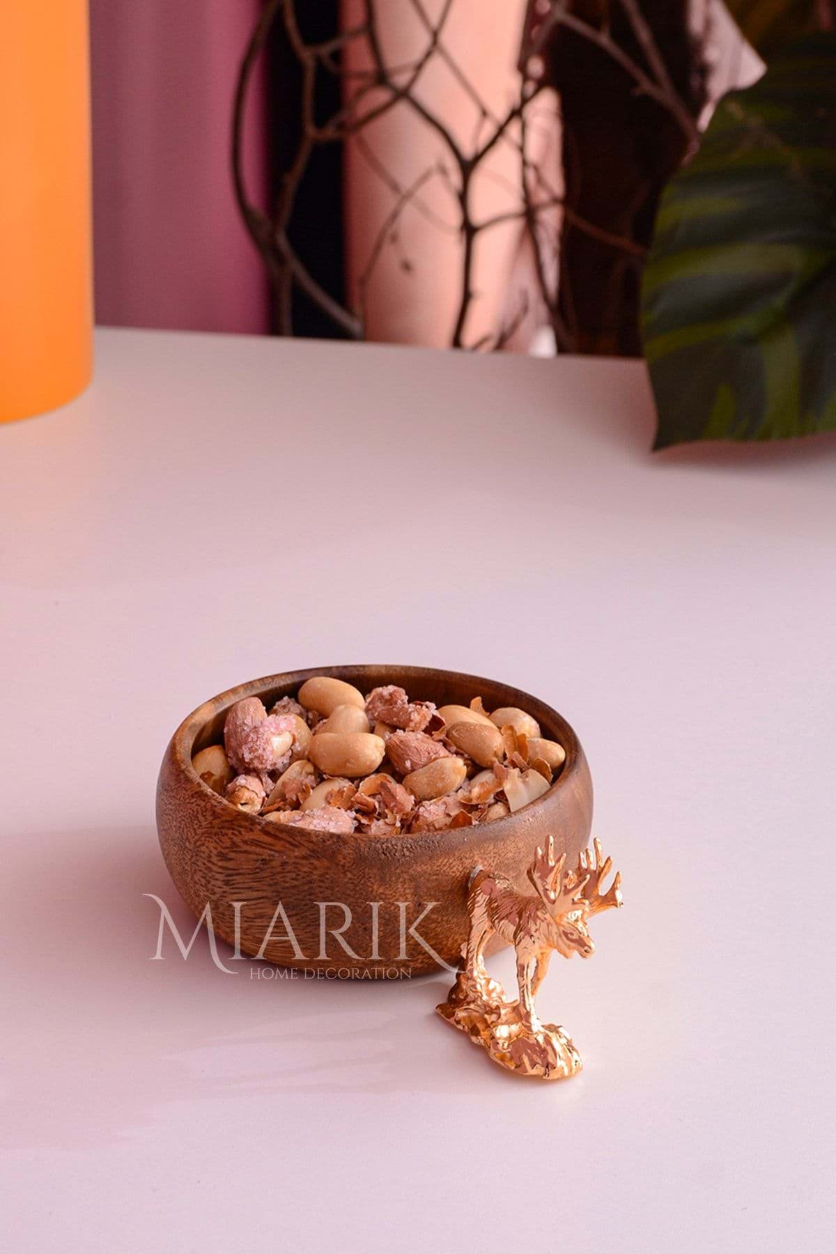 Akasya Ağacı 4'lu Ren Geyıgı Kuruyemışlık Çerezlık resmi