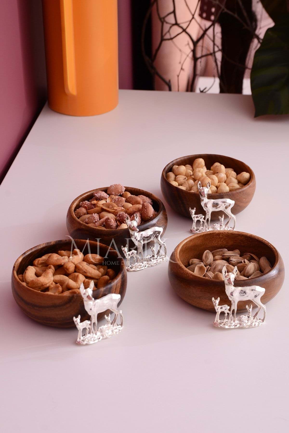 Akasya Ağacı 4'lu Gumus Ceylan Aılesı Kuruyemışlık Çerezlık resmi