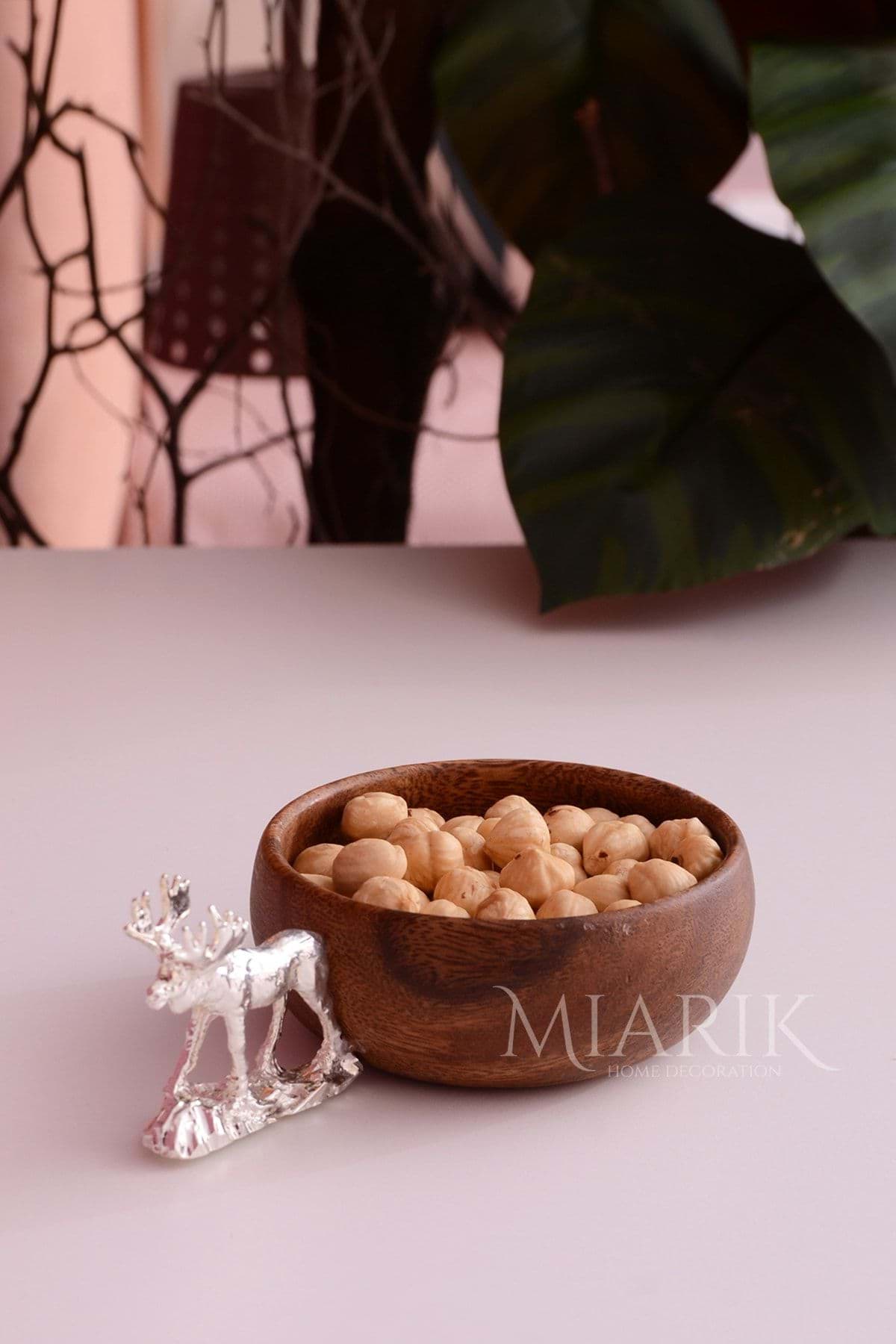 Akasya Ağacı 4'lu Gumus Ren Geyıgı Kuruyemışlık Çerezlık resmi