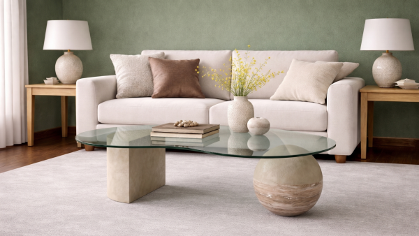 Blanca-Traverten Orta Sehpa