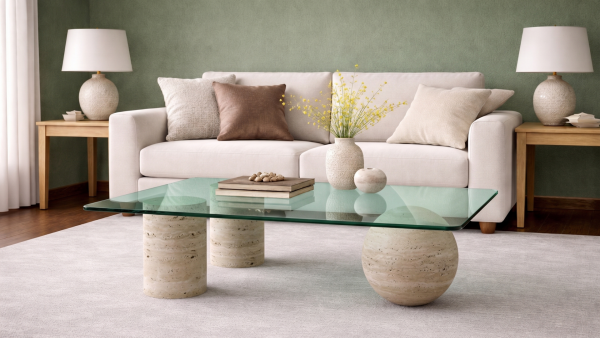 Sage-Silindir Ayak Geçmeli Orta Sehpa