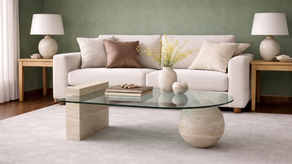 Nora-Traverten Dikdörtgen Orta Sehpa