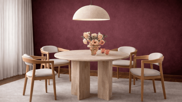 Vyuarlak -Traverten Mermer Yemek Masası