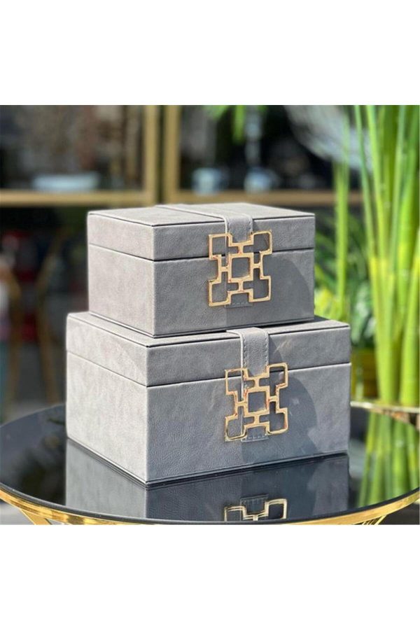 2 Kareli Deri Kutu 8x16 10x20 Cm