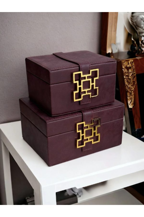 2 Kareli Deri Kutu 8x16 10x20 Cm