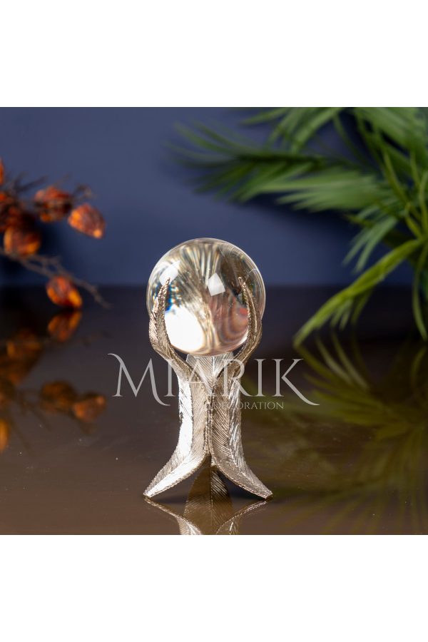 Dekoratif Yaprakli Kristal Kure