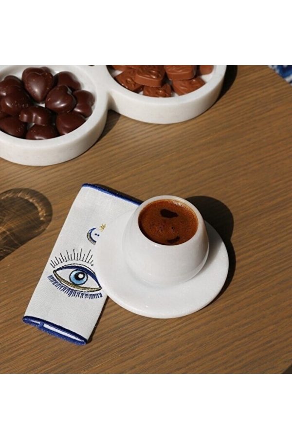 Beyaz Mermer Espresso Kahve Ve Türk Kahvesi Fincanı