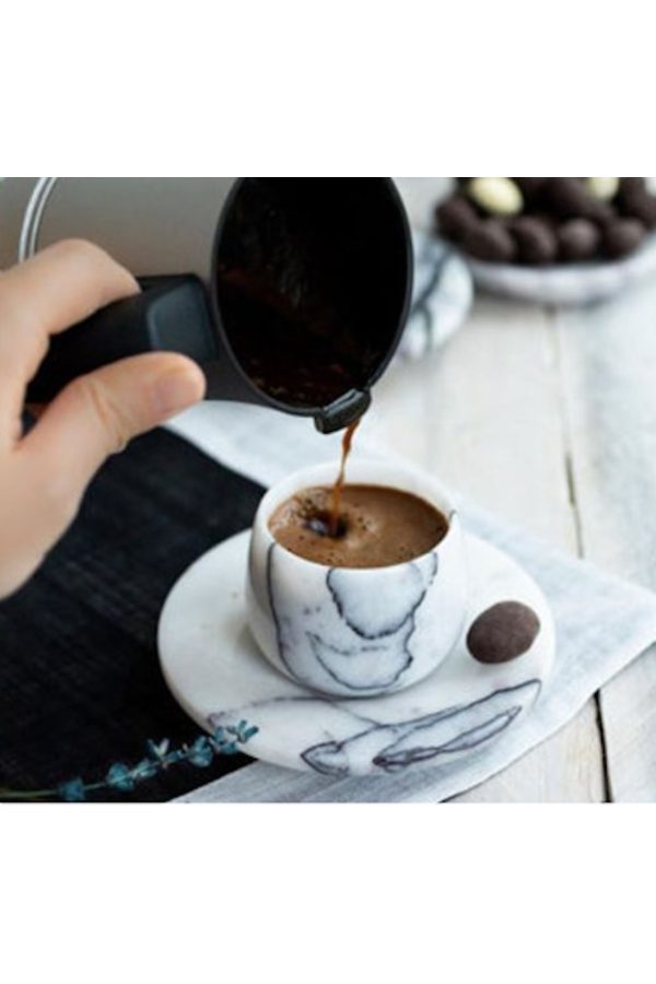 Leylak Mermer Espresso Kahve Ve Türk Kahvesi Fincanı